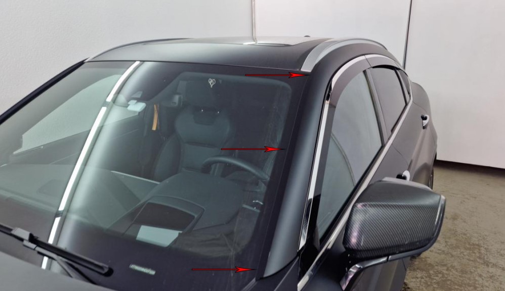 Водосток лобового стекла Премиум для Geely Tugella I Рест