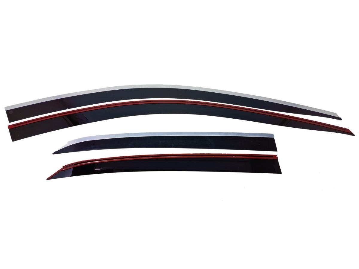 Дефлекторы окон 2D с хром накладками 4 шт. для Chevrolet Equinox III