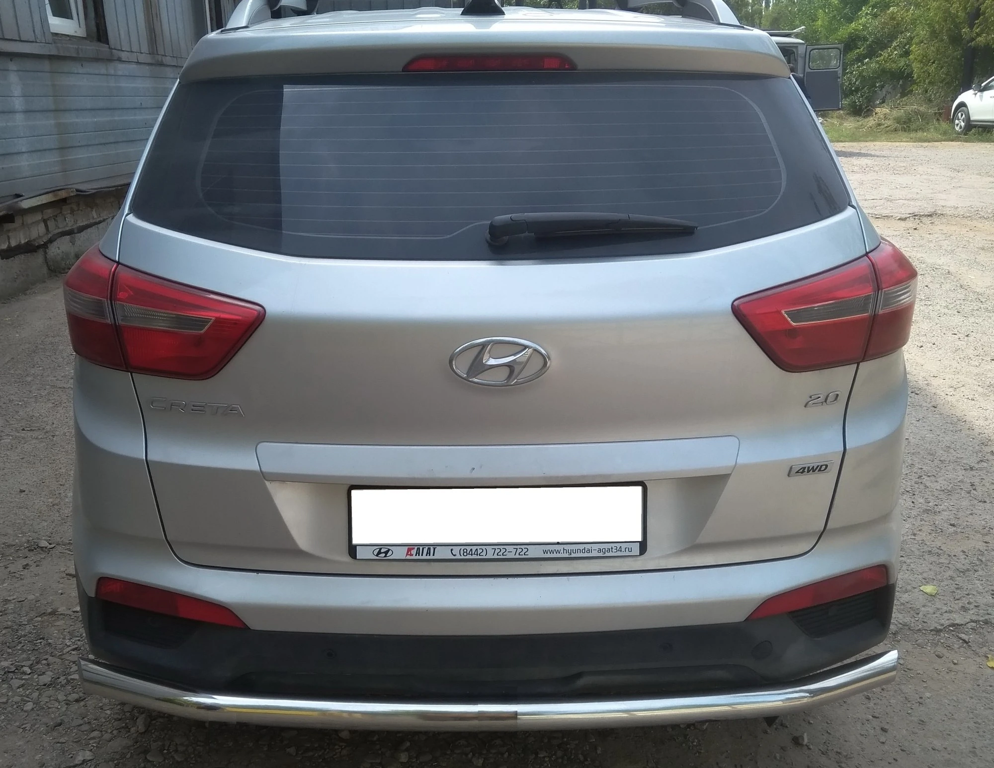 Защита заднего бампера d60 мм для Hyundai Creta I  Юко HYC.16.13
