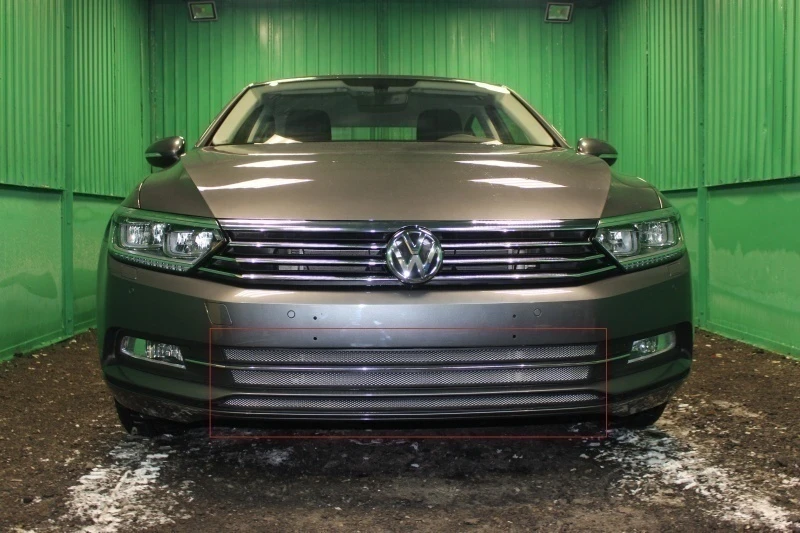 Защитная сетка радиатора низ для Volkswagen Passat B8 Хром Стрелка 11 WVB8AL16.chrome