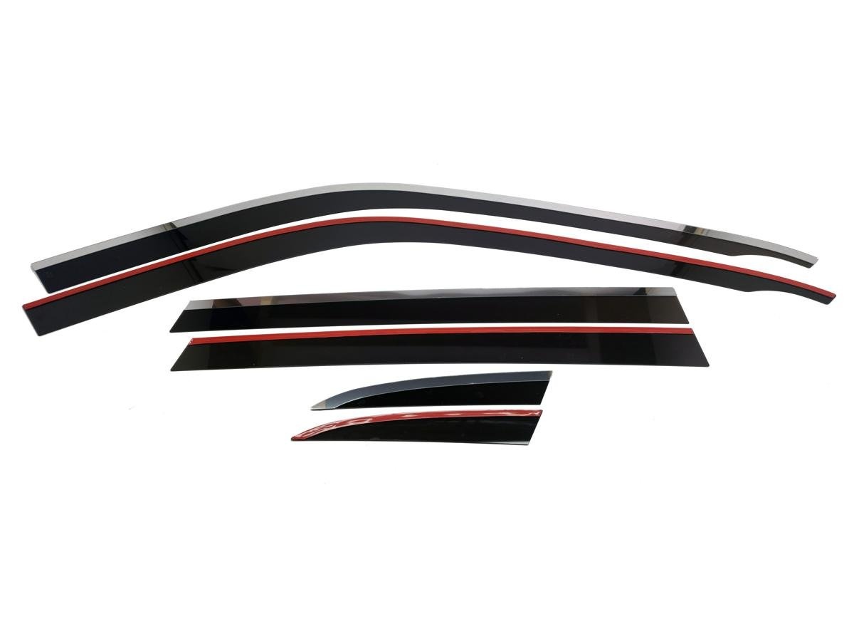 Дефлекторы окон с хром накладками 2D 6 шт для BMW X5 II (E70)