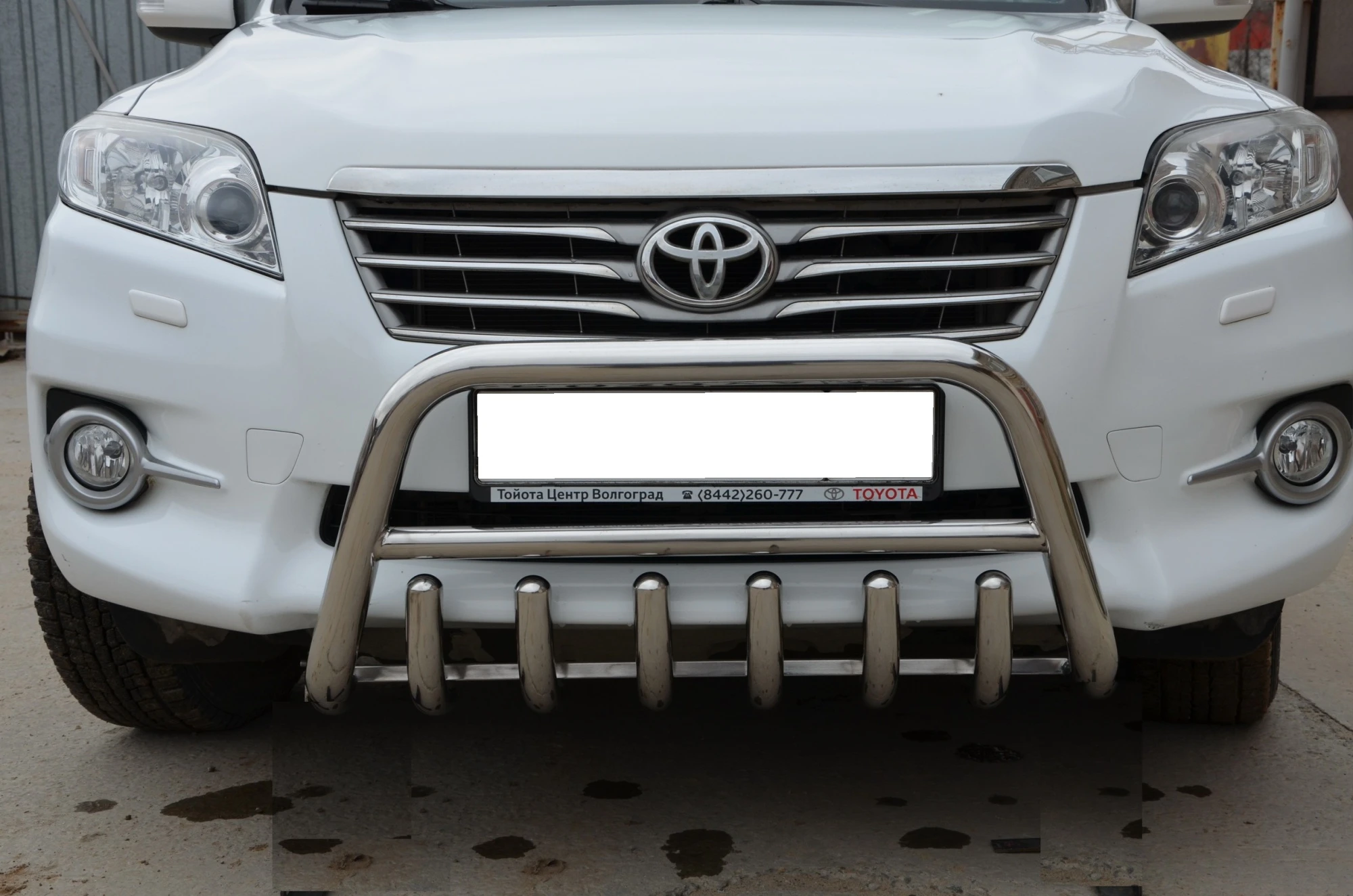 Защита переднего бампера скоба низкая+зубья d53/42/42 мм для Toyota RAV4 III (XA30) Рестайлинг  Юко TRAV.10.76-1