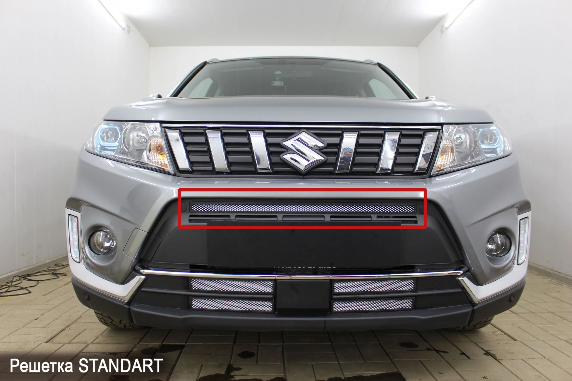 Защитная сетка радиатора верх для Suzuki Vitara II Рестайлинг