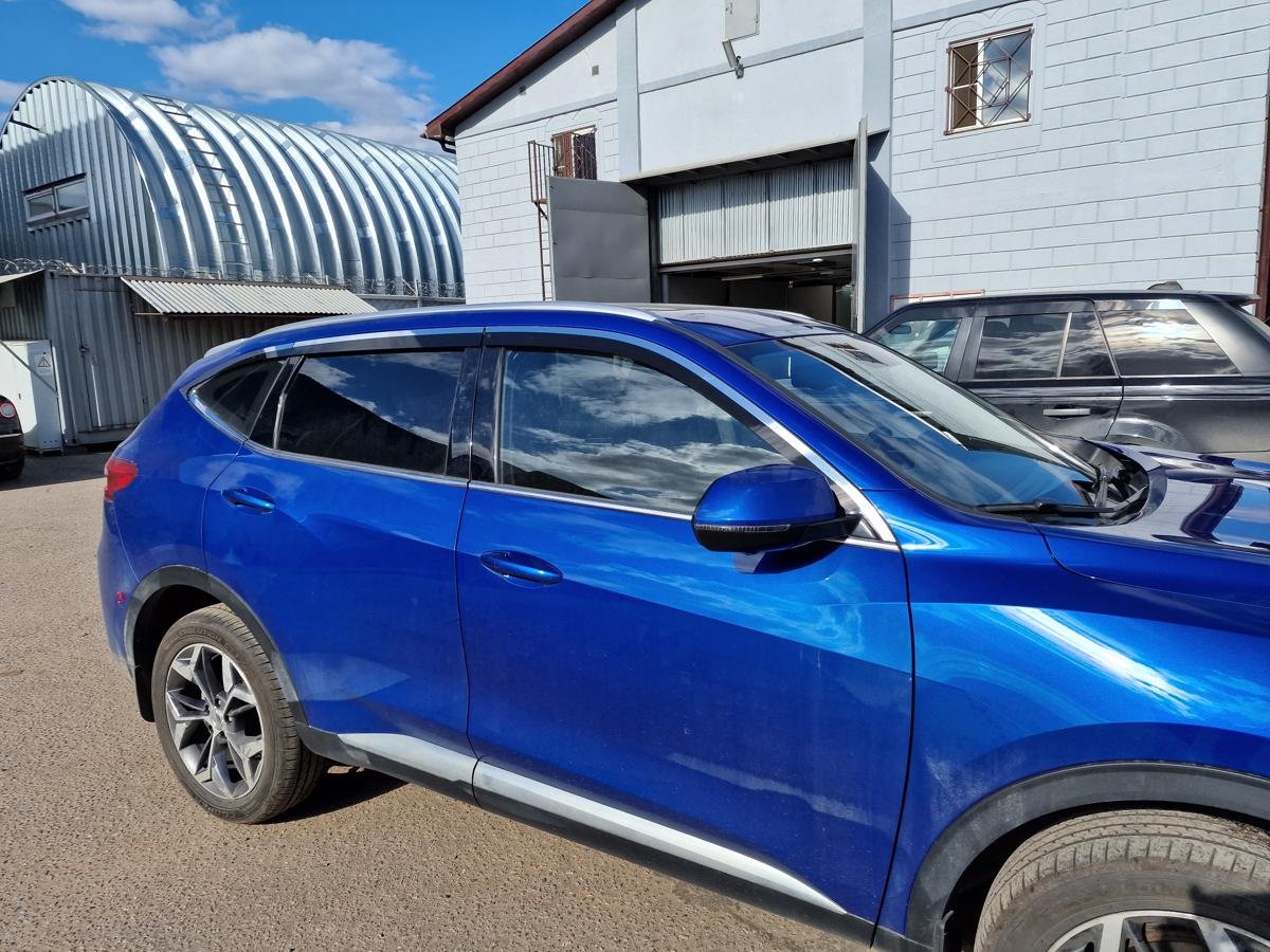 Дефлекторы окон с хром накладками 2D 6 шт для Haval F7 I