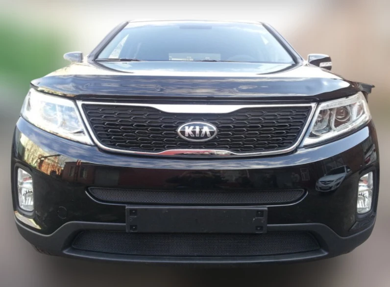 Комплект сеток black низ и центр для Kia Sorento II Рестайлинг