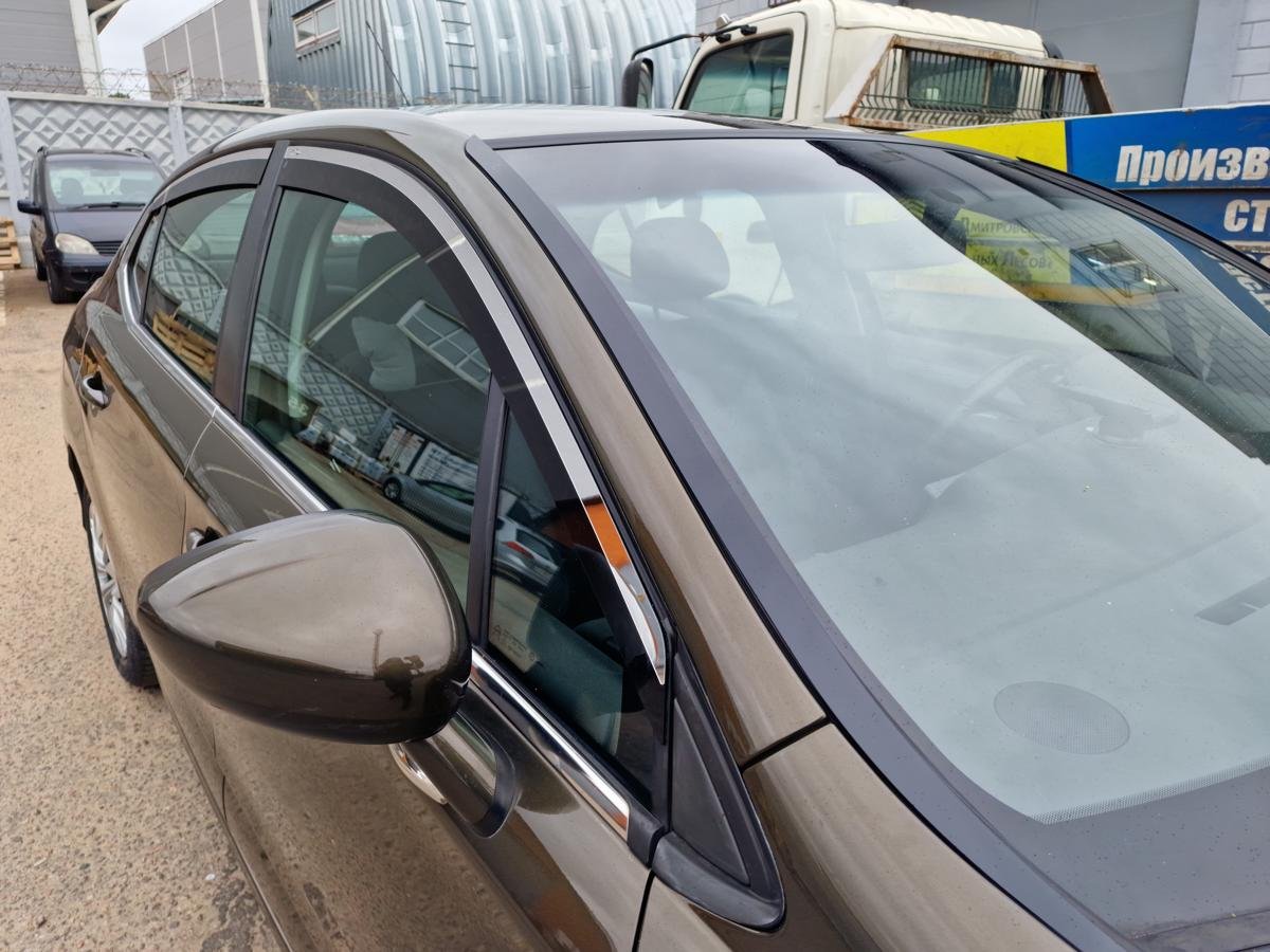 Дефлекторы окон 2D с хром накладками 4 шт. для Citroen C4 II Рестайлинг