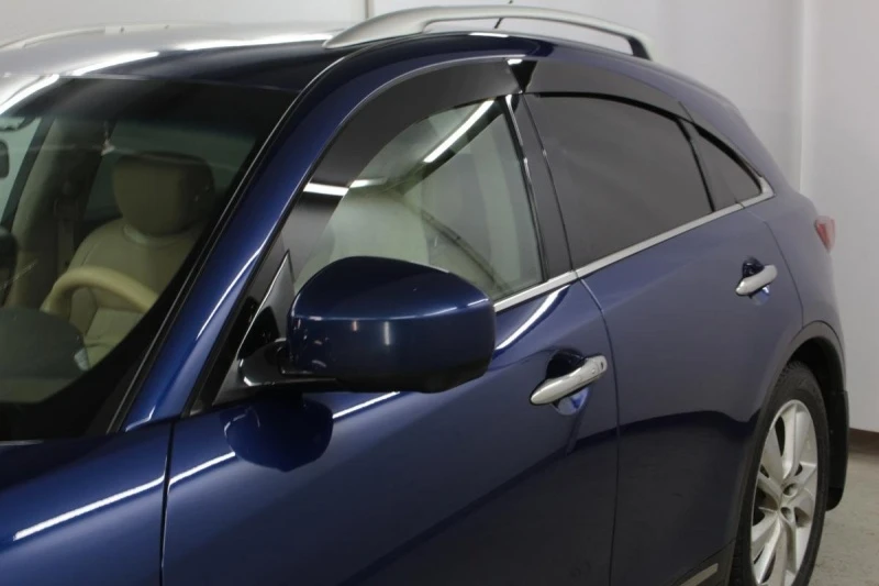 Дефлекторы окон 2D 8 шт для Infiniti QX70 Черные Стрелка 11 2D067-8.S11