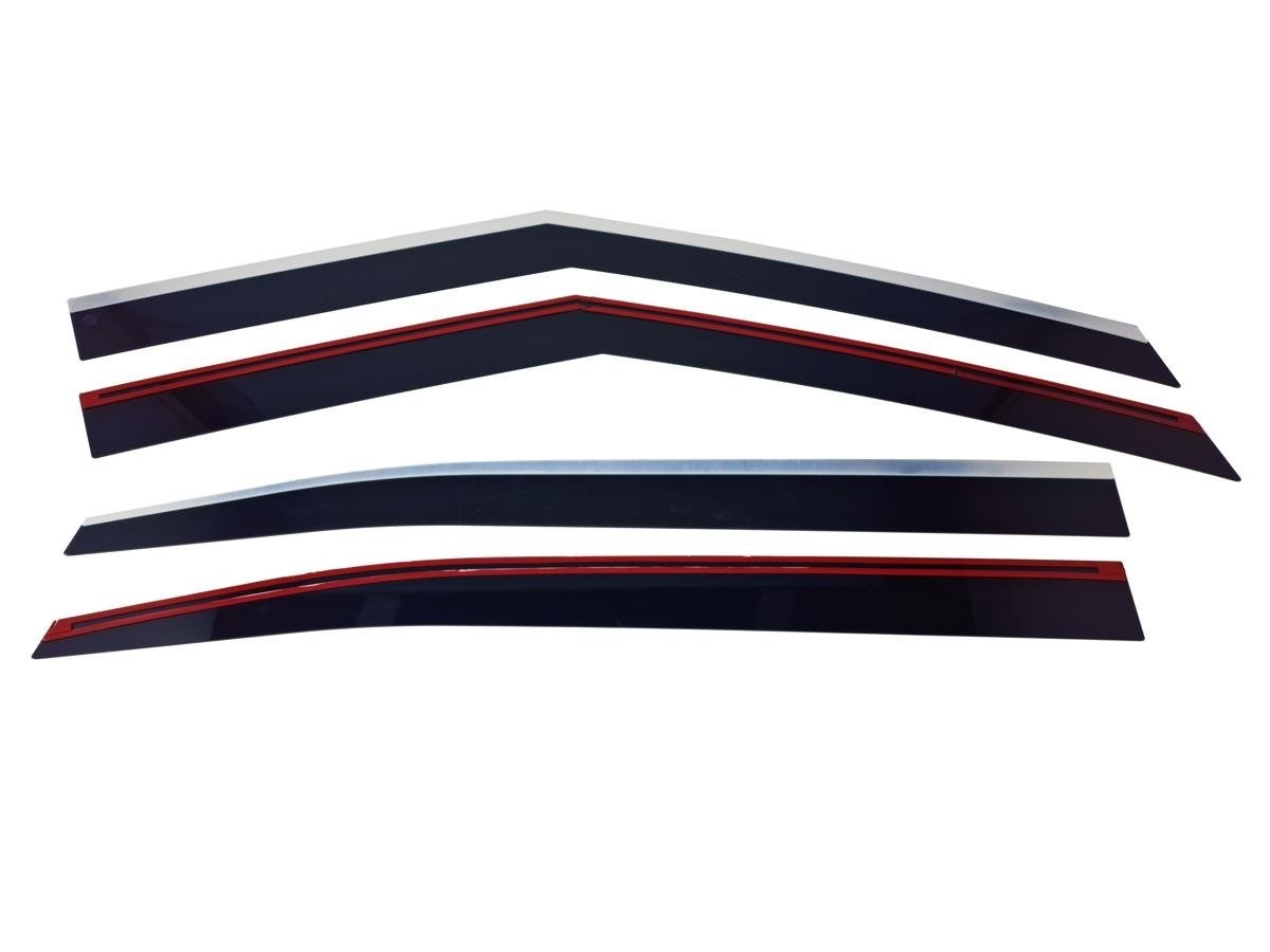 Дефлекторы окон 2D с хром накладками 4 шт. для GAC GS3 I