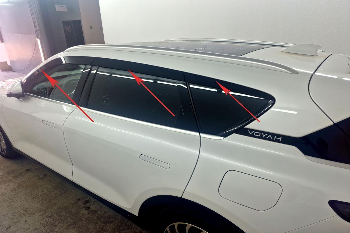 Дефлекторы окон 2D 6 шт. для Voyah Free I Рестайлинг
