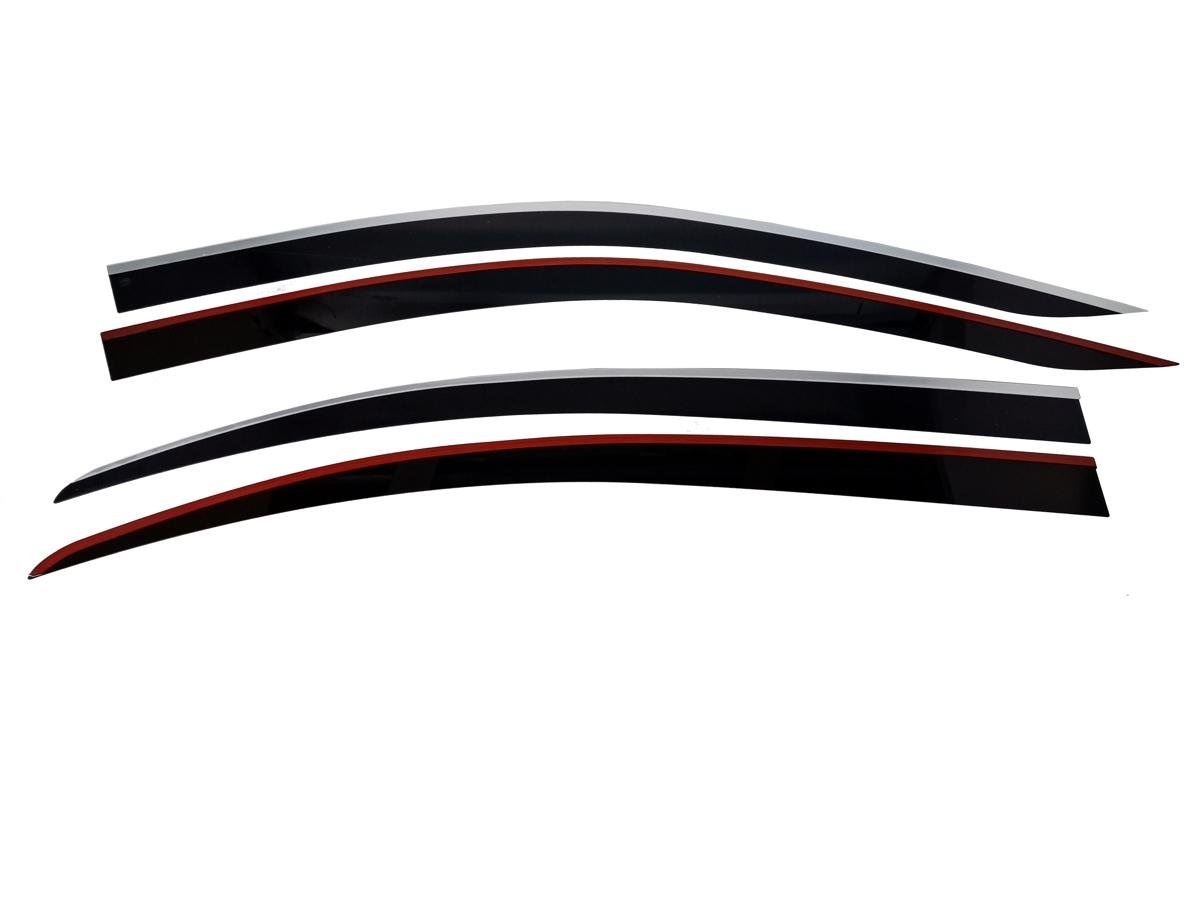 Дефлекторы окон 2D с хром накладками 4 шт. для Honda Accord IX