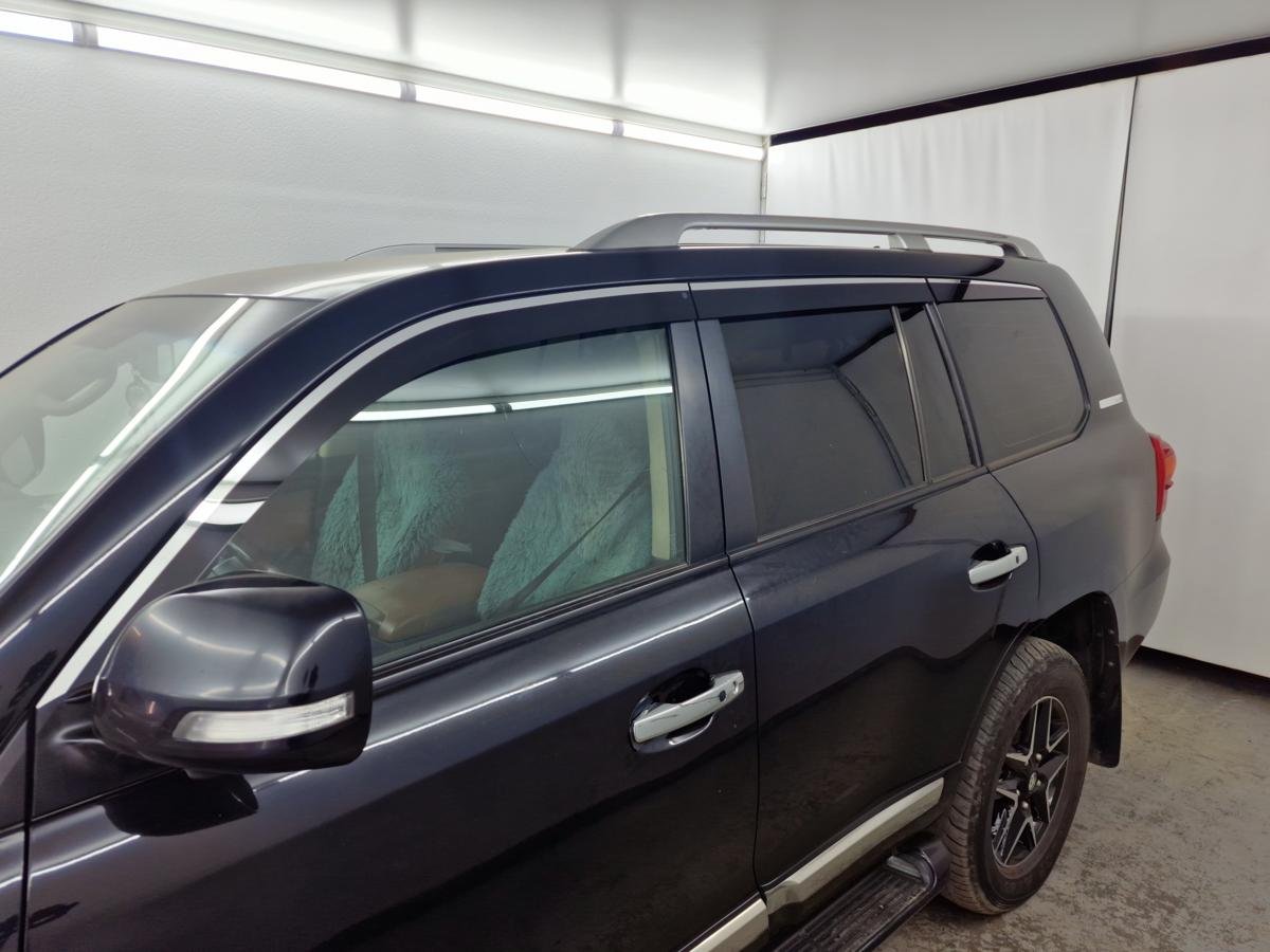 Дефлекторы окон 2D с хром накладками 6 шт. для Toyota Land Cruiser 200 Series Рестайлинг 2