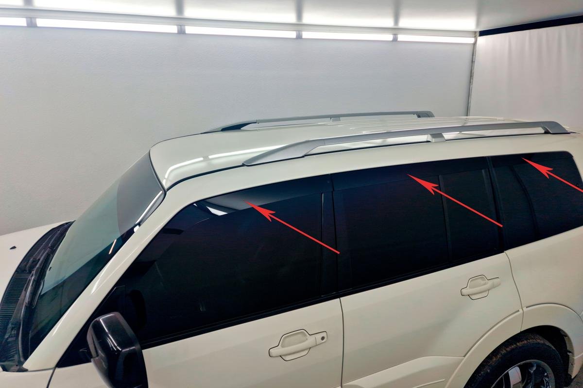 Дефлекторы окон 2D 6 шт. для Mitsubishi Pajero IV Рестайлинг 2