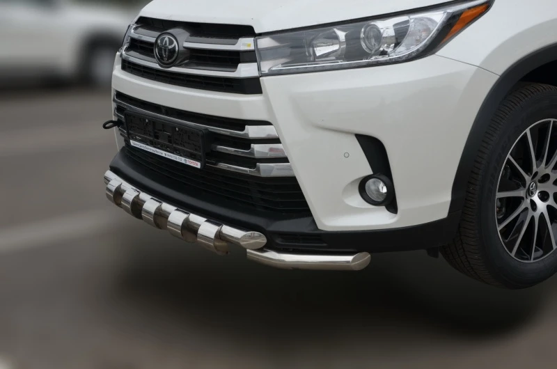 Защита переднего бампера G d60/60 мм для Toyota Highlander III (U50) Рестайлинг  Юко THL.17.05