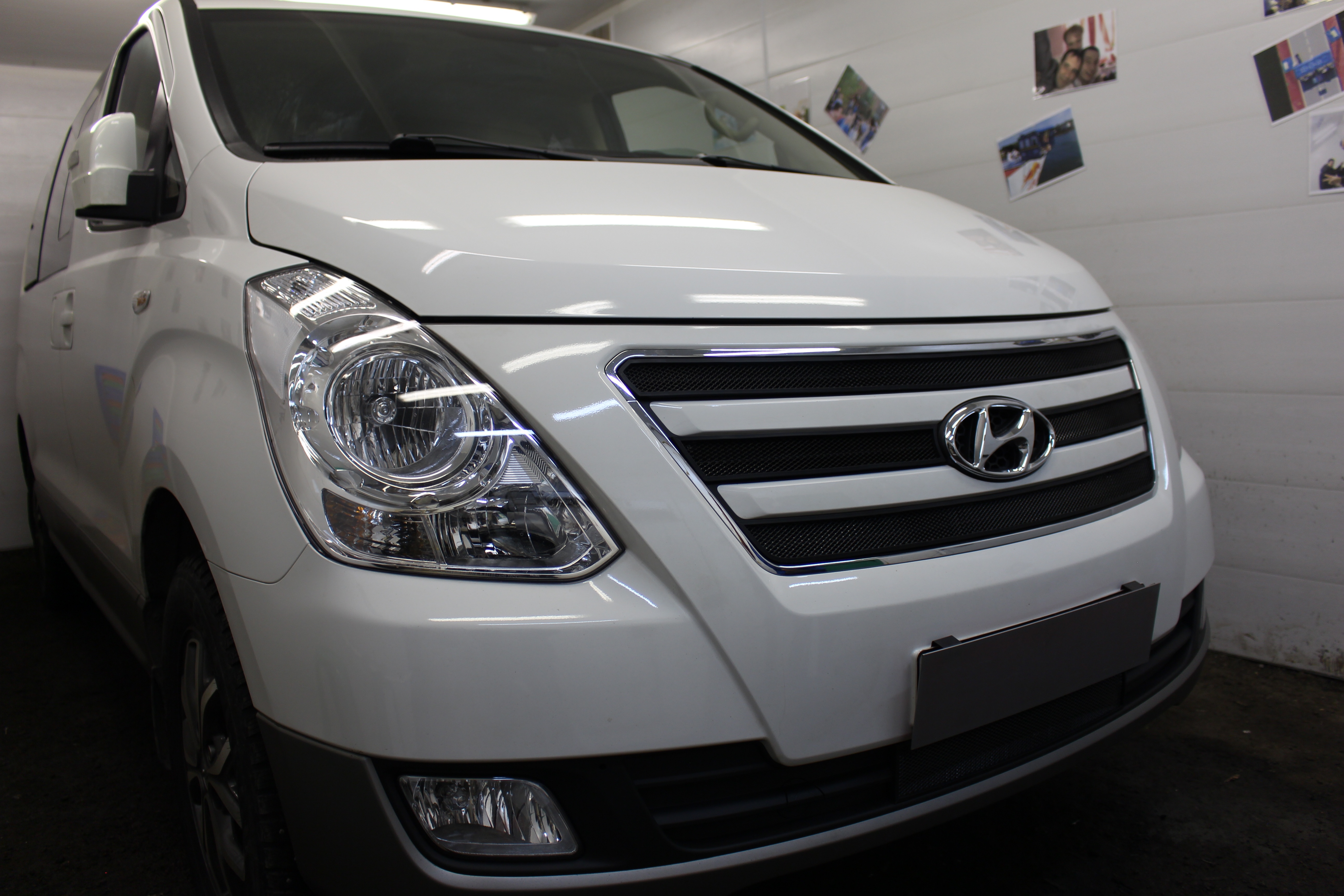 Защитная сетка радиатора низ для Hyundai H-1 (Starex) II Рестайлинг