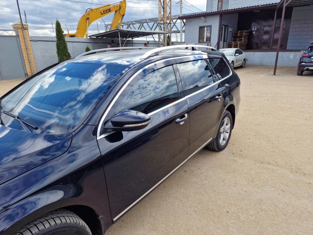 Дефлекторы окон 2D с хром накладками 6 шт. для Volkswagen Passat B7