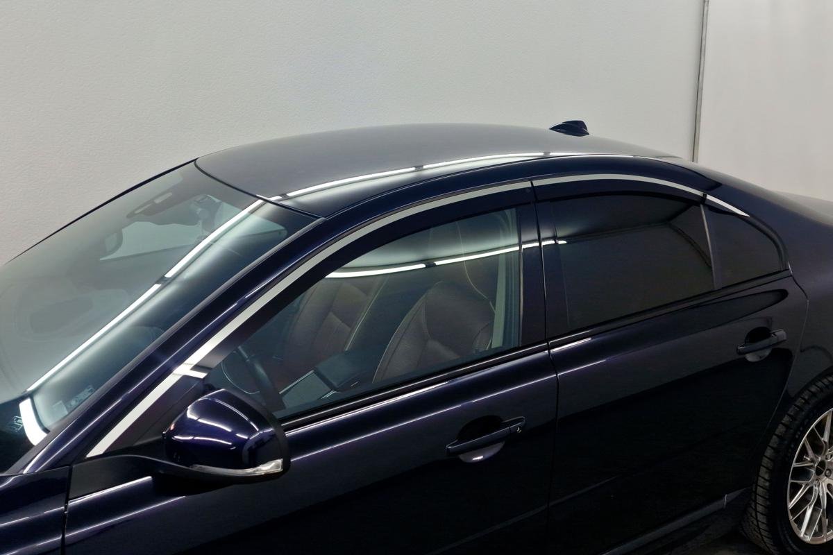 Дефлекторы окон 2D с хром накладками 4 шт. для Volvo S80 II Рестайлинг 2