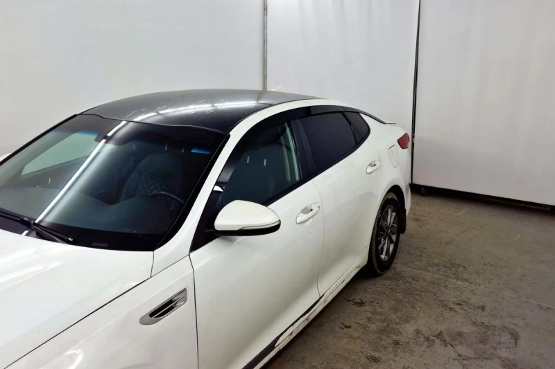 Дефлекторы окон 2D 6 шт. для Kia Optima IV Рестайлинг Черный Стрелка 11 2D245-6.S11