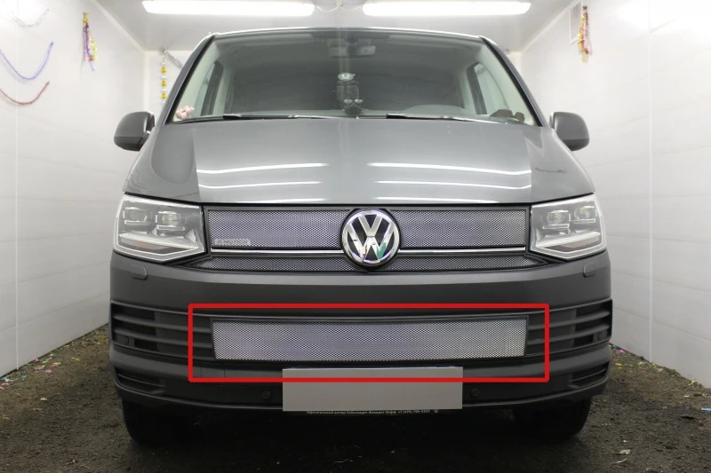 Защитная сетка радиатора низ для Volkswagen Transporter T6 Хром Стрелка 11 WVT6TL.bot.chrome