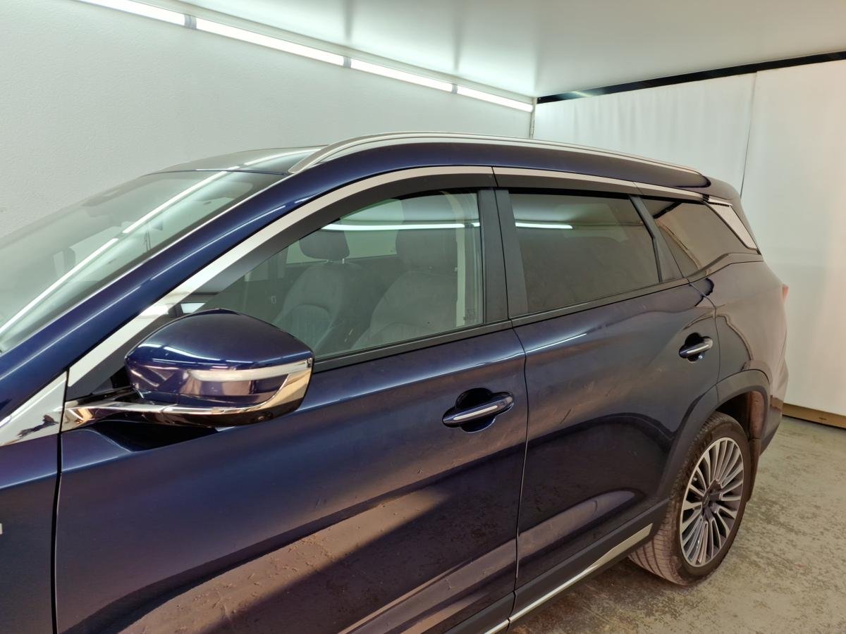 Дефлекторы окон 2D с хром накладками 6 шт. для Soueast S09 I