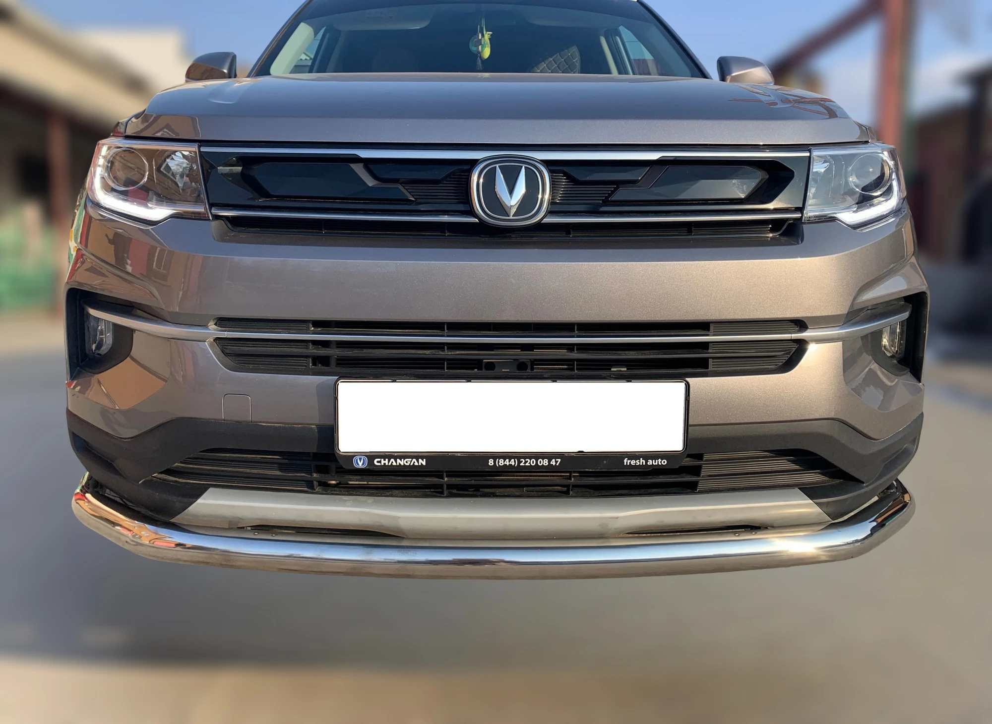 Защита переднего бампера d60 мм для Changan CS35PLUS I Рестайлинг  Юко CGCS35P.21.01