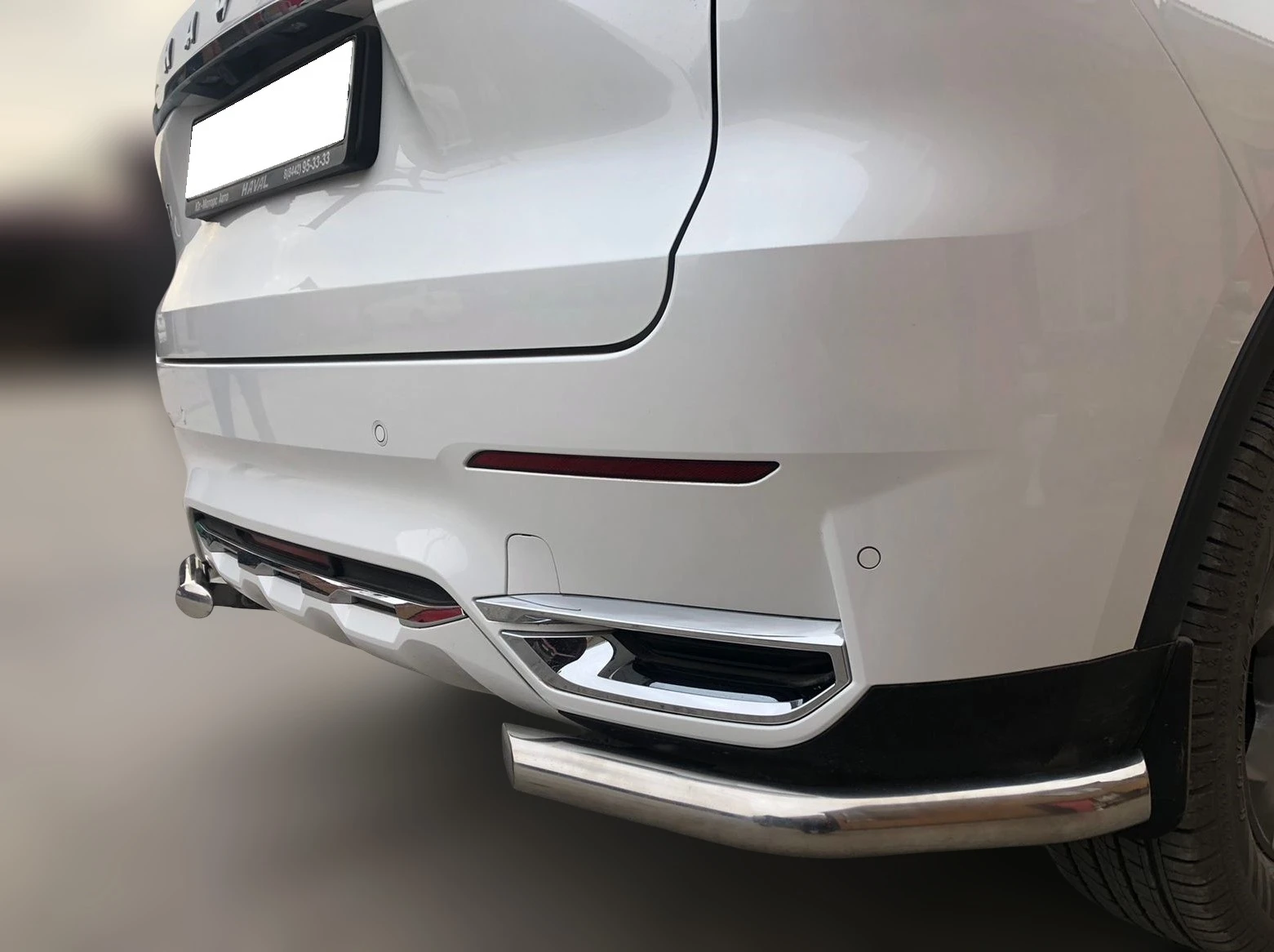 Защита заднего бампера угловая d60 мм для Haval F7x I  Юко GWF7.19.17