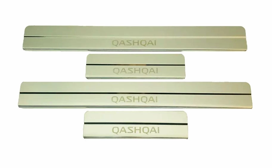 Накладки на пороги из нержавеющей стали 4шт. для Nissan Qashqai I Рестайлинг