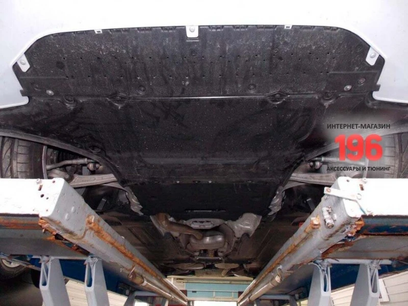Защита картера и КПП для Audi A5 I (8T) Рестайлинг Черный Alfeco ALF3037ST