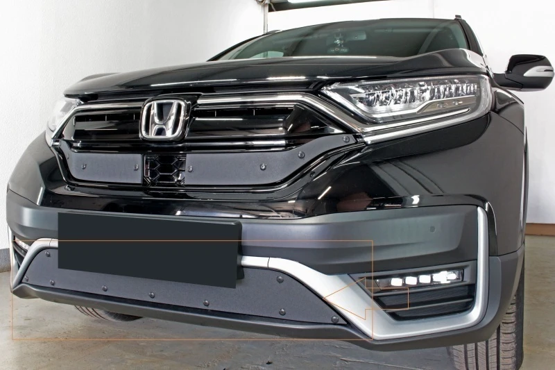 Зимняя заглушка радиатора к съемной сетке низ для Honda CR-V V Рестайлинг Черный Стрелка 11 HCRV19.bot