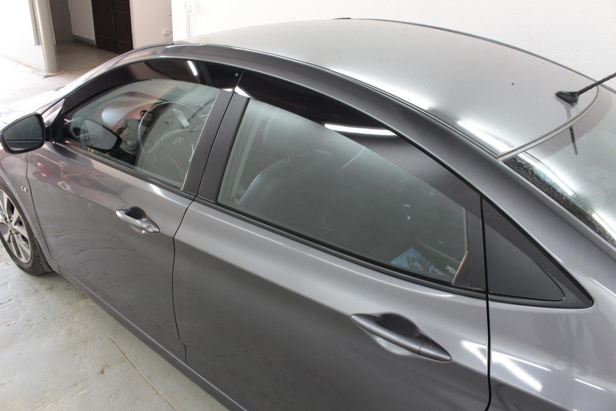 Дефлекторы окон 2D 6 шт (для кузова седан) для Hyundai Solaris I Рестайлинг