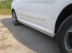 Пороги труба 42,4 мм для Mercedes-Benz GLK-Класс I (X204) Рестайлинг  ТСС MERGLK220D14-03