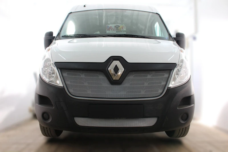 Комплект сеток chrome верх и низ для Renault Master III Рестайлинг Хром Стрелка 11 RMAS14.top.chrome-RMAS14.bot.chrome