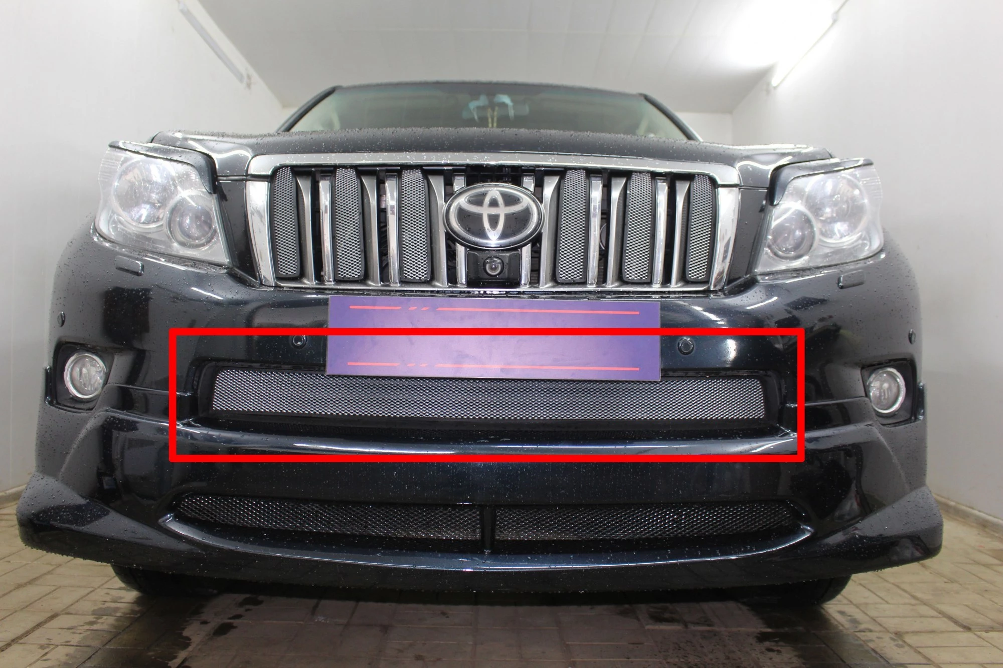 Защитная сетка радиатора низ для Toyota Land Cruiser Prado 150 Series