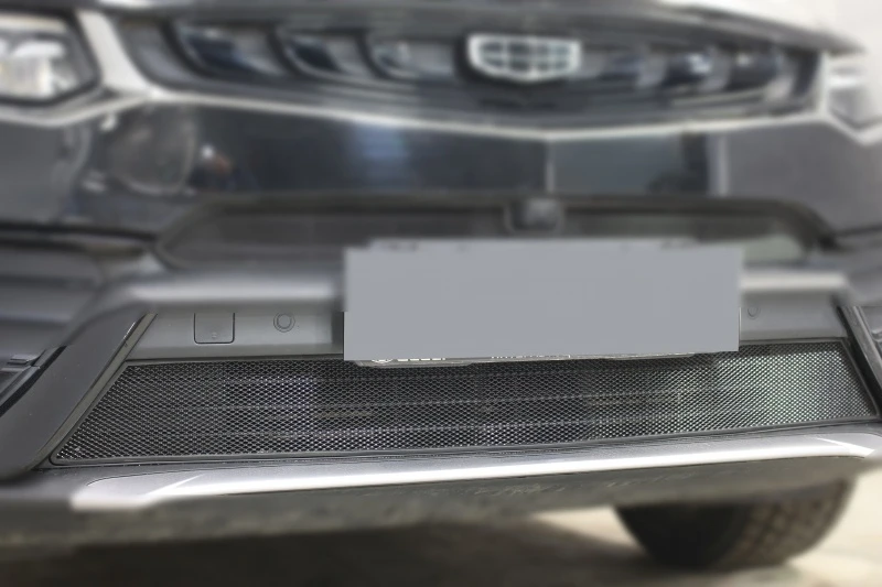 Защитная сетка радиатора низ для Geely Tugella I Черный Стрелка 11 GTUG20.bot2.black