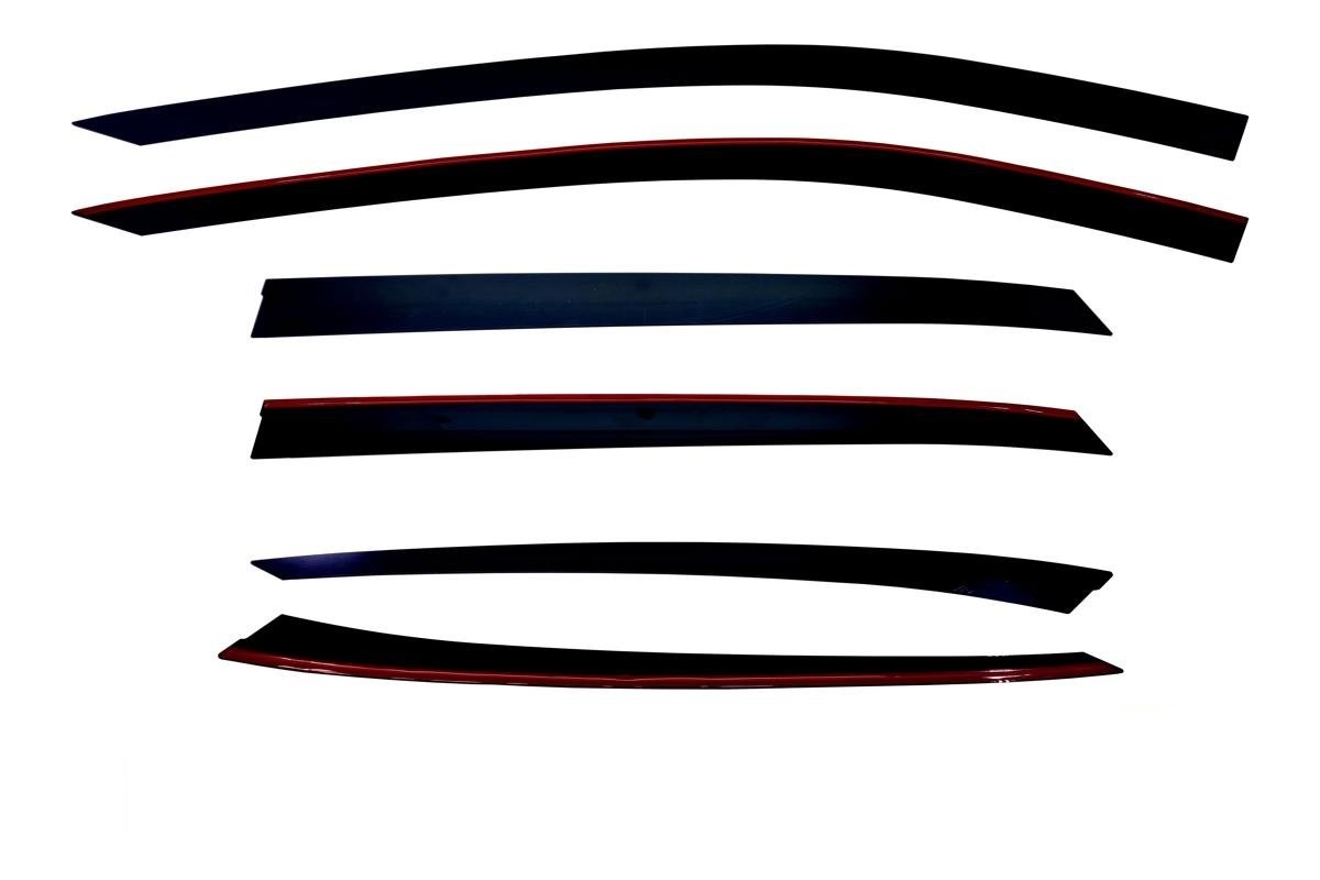 Дефлекторы окон 2D 6 шт. для Porsche Cayenne II Рестайлинг (958)