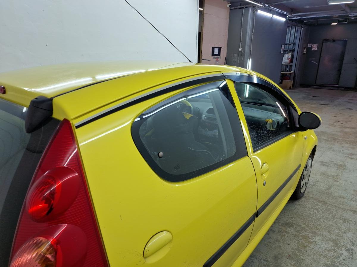 Дефлекторы окон 2D с хром накладками 4 шт. для Peugeot 107 I Рестайлинг 2