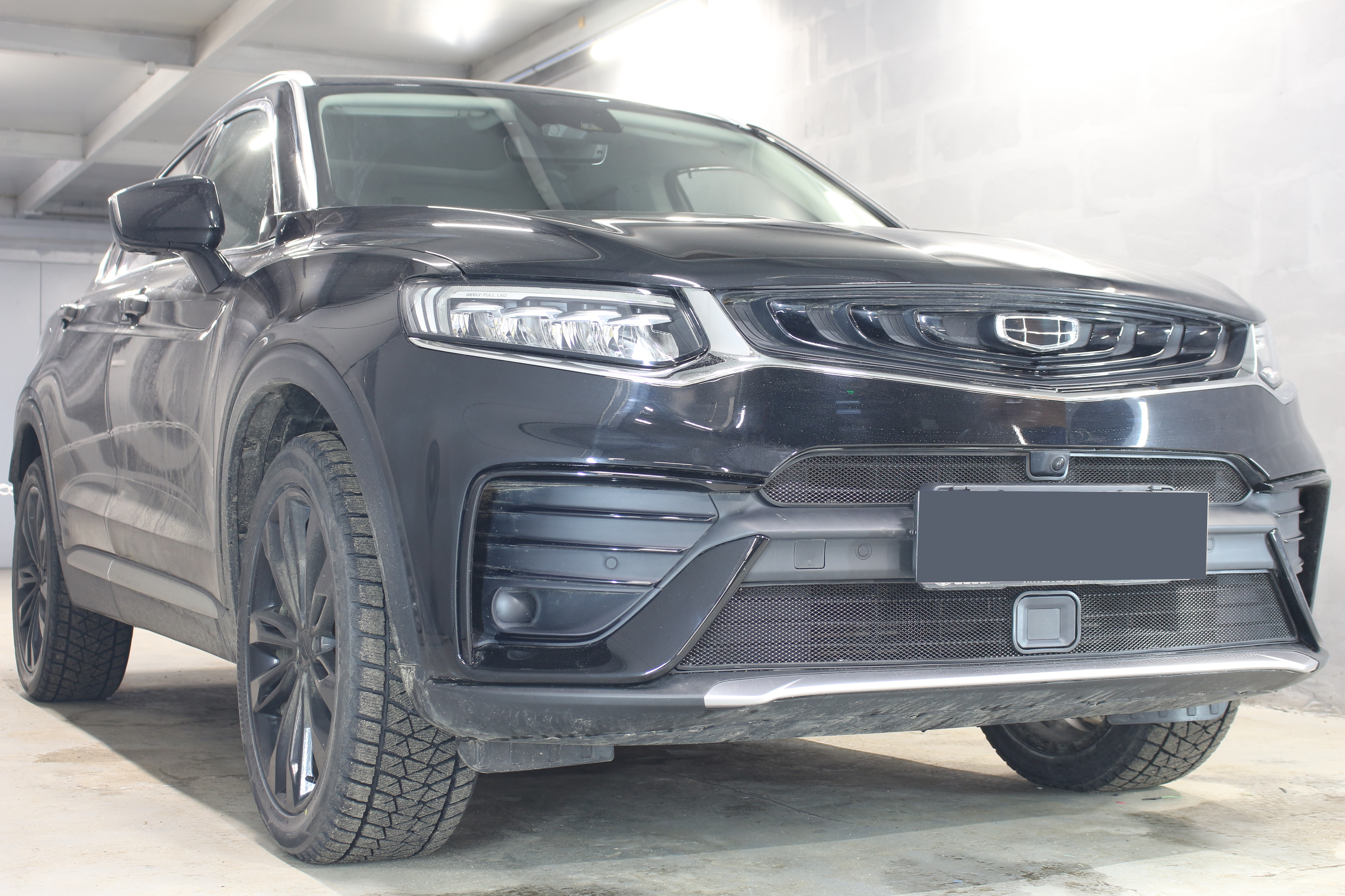 Защитная сетка радиатора верх, с камерой для Geely Tugella I