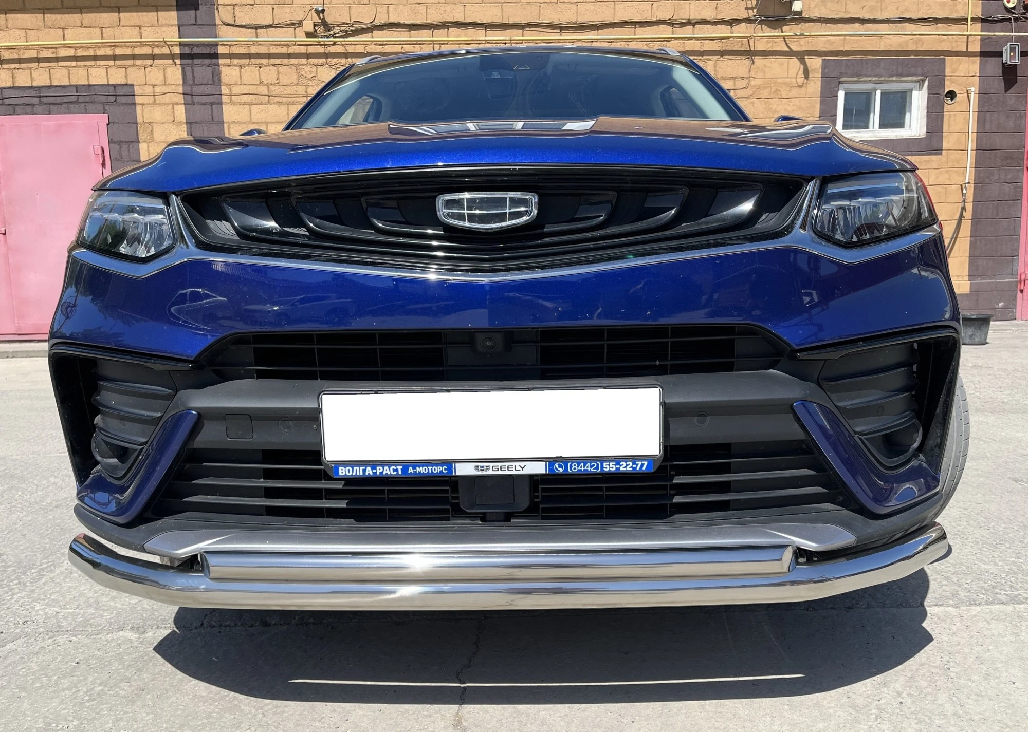 Защита переднего бампера двойная d60/42 мм для Geely Tugella I  Юко GT.21.03