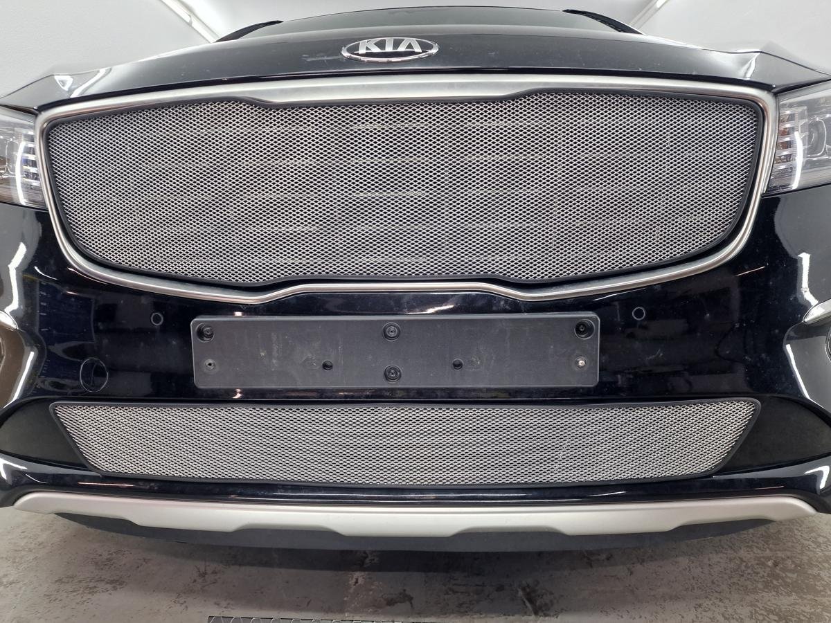 Защитная сетка радиатора низ для Kia Carnival (YP) III Рестайлинг