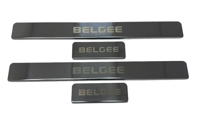 Накладки на пороги из нержавеющей стали 4шт. для Geely Belgee X50  Хром INOX INOX.BELG.X50.2023.ST