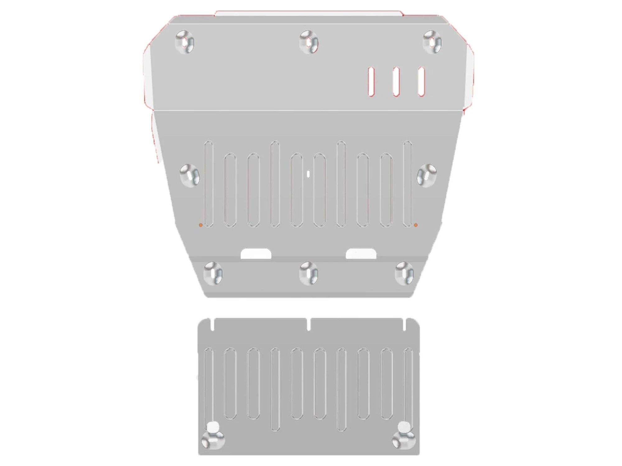 Защита картера и КПП (2 части) для Jetour T2  Alfeco ALF7004AL