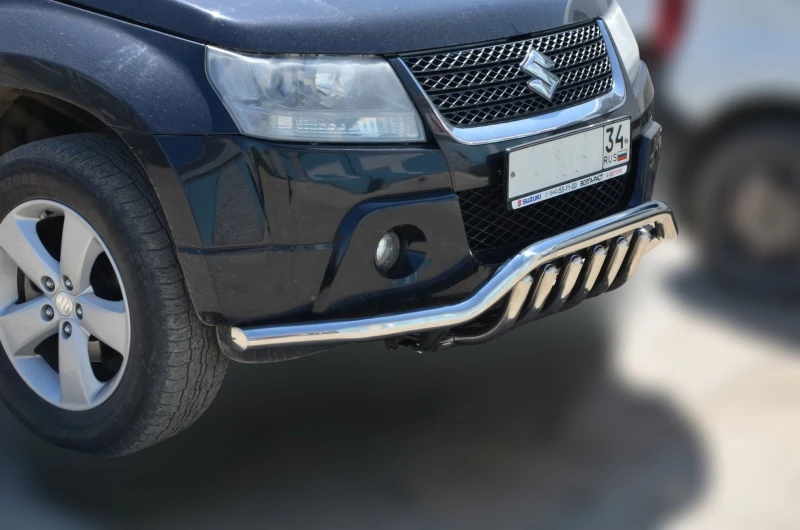 Защита переднего бампера волна+зубья d53/42 мм для Suzuki Grand Vitara III  Юко SGV.05.74