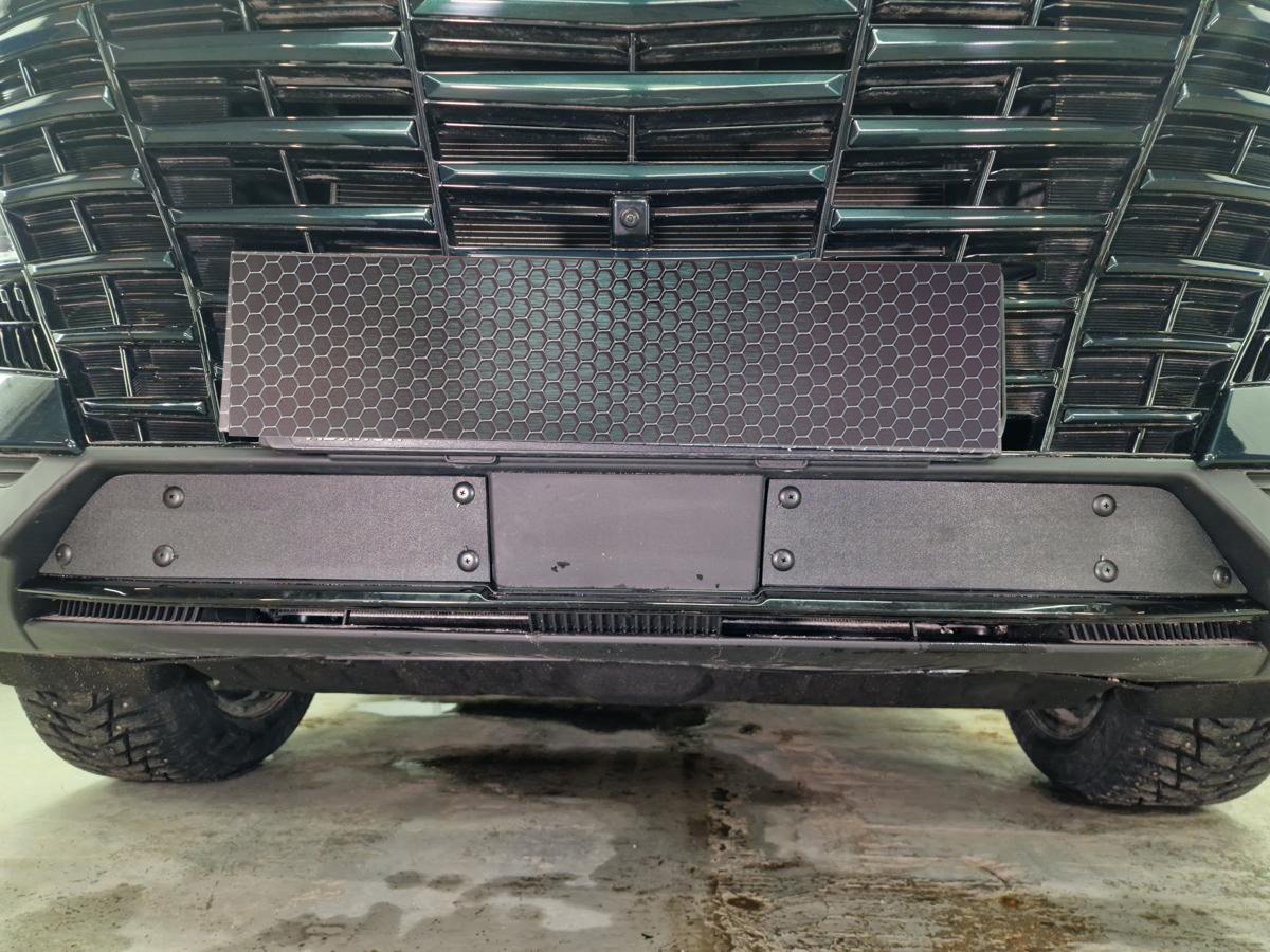 Зимняя заглушка радиатора к съемной сетке (2 части) для Jetour Dashing