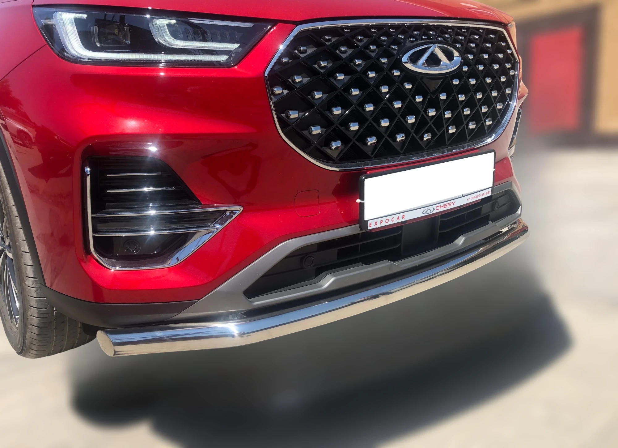 Защита переднего бампера d60 мм для Chery Tiggo 8 Pro  Юко CTGP.8.21.01