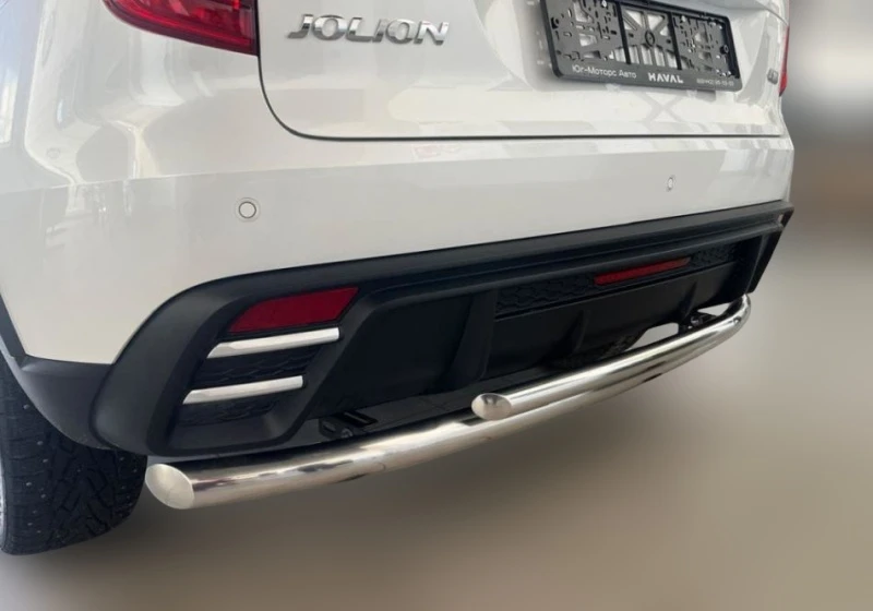 Защита заднего бампера двойная d60/42 мм для Haval Jolion I Рестайлинг  Юко HVJ.24.16