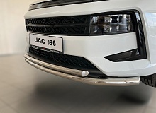 Защита переднего бампера двойная d60/42 мм для JAC JS6