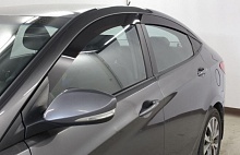 Дефлекторы окон 2D 6 шт (для кузова седан) для Hyundai Solaris I