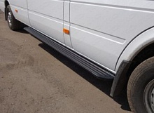 Порог алюминиевый 2220 мм "Slim Line Black" для Mercedes-Benz Sprinter Classic I (W909) Рестайлинг