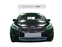 Защитная сетка радиатора низ для Kia Ceed II Рестайлинг