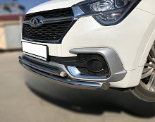 Защита переднего бампера двойная d60/42 мм для Chery Tiggo 4 I