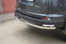Защита заднего бампера двойная d60/42 мм для Toyota RAV4 IV (XA40)